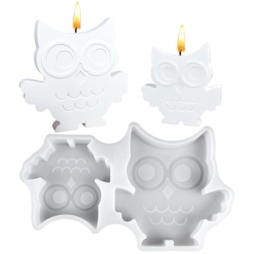 Furtryvl Silikon-Tierformen – handgefertigte 3D-Tier-Eulen-Formen für Epoxidharz – antihaftbeschichtetes Bastelwerkzeug für Ton, Seife, Zement, Schokolade, Gips, Dessertkuchen von Furtryvl