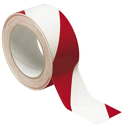 Rolle Selbstklebendes Klebeband, PVC, 50 mm x 124 m, weiß, rot, für Sicherheitsabstände Rolle Selbstklebendes Klebeband, PVC, 50 mm x 124 m, weiß, rot, für Sicherheitsabstände von Fusaro Moto