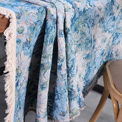 Floral Rechteck Tischtuch Gekämmte Baumwolle Premium-Tischdecke Heavy Duty Tischdecke mit Staub-Proof-Knitter resistent für Innen-, Außen Haus Küche, Essen und Party Patio von Fusehngre