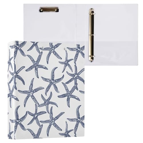 3-Ringbuch mit 3 Ringen, 3,8 cm, dekorativer D-Ringordner mit Klemmbrett und 3 transparenten Taschen, für 200 Blatt, A4-Papier, wasserdicht, für Schule, Zuhause, Büro, Marineblau 3-Ringbuch mit 3 Ringen, 3,8 cm, dekorativer D-Ringordner mit Klemmbrett und 3 transparenten Taschen, für 200 Blatt, A4-Papier, wasserdicht, für Schule, Zuhause, Büro, Marineblau von Fustylead