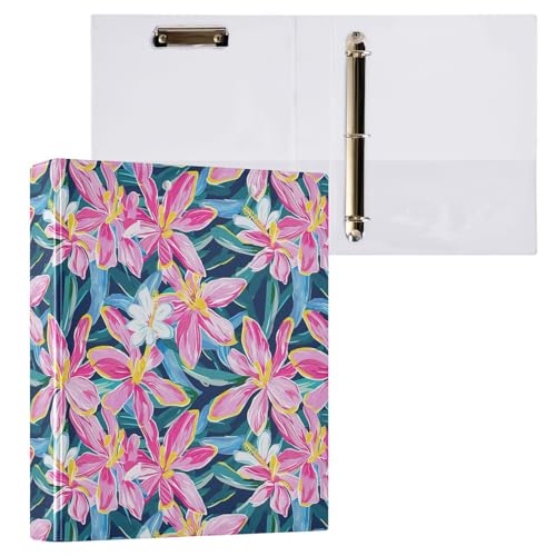 3-Ringbuch mit 3 Ringen, 3,8 cm, dekorativer D-Ringordner mit Klemmbrett und 3 transparenten Taschen, für 200 Blatt A4-Papier, wasserdichte Ordner für Schule, Zuhause, Büro 3-Ringbuch mit 3 Ringen, 3,8 cm, dekorativer D-Ringordner mit Klemmbrett und 3 transparenten Taschen, für 200 Blatt A4-Papier, wasserdichte Ordner für Schule, Zuhause, Büro von Fustylead