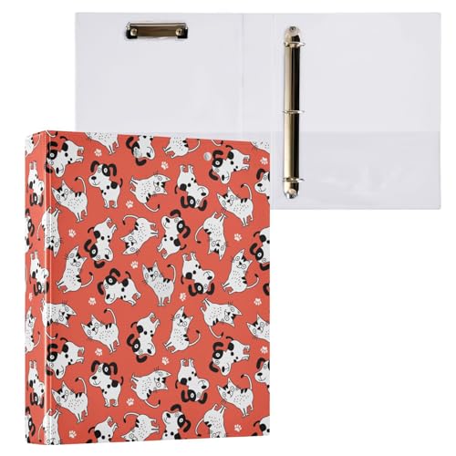 Niedliches Cartoon-Doodle mit 3 Ringen, 3,8 cm, dekorativer D-Ringordner mit Klemmbrett und 3 transparenten Taschen, hält 200 Blatt A4-Papier, wasserdichte Ordner für Schule, Zuhause, Büro Niedliches Cartoon-Doodle mit 3 Ringen, 3,8 cm, dekorativer D-Ringordner mit Klemmbrett und 3 transparenten Taschen, hält 200 Blatt A4-Papier, wasserdichte Ordner für Schule, Zuhause, Büro von Fustylead