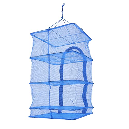 Trockennetz 4 Schichten 35 * 35 * 65cm Maschen aufhängung Gemüse Schichten Faltbare Maschen kräutertrockner Trockennetz für Kräuter Fisch Herb Pflanze Spielzeug von Futchoy