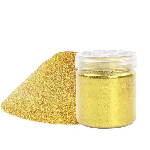Gold Glitzerpulver, Schimmernder Glitzerpuder, Glitzer-Pulver zum Basteln, Gold Glitter Fine, 0.2mm Fine Glitzerpulver, Basteln Glitzerpuder, 100g/3,53oz Feiner Goldglitzer für Face Eye Nail (Gold) Gold Glitzerpulver, Schimmernder Glitzerpuder, Glitzer-Pulver zum Basteln, Gold Glitter Fine, 0.2mm Fine Glitzerpulver, Basteln Glitzerpuder, 100g/3,53oz Feiner Goldglitzer für Face Eye Nail (Gold) von Futuhada