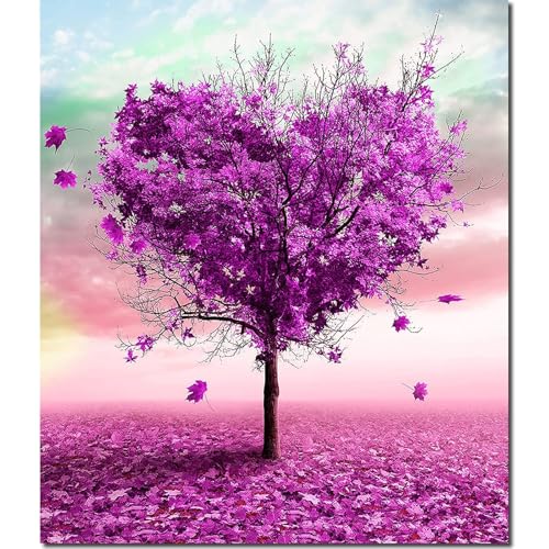 Fuumuui Malen Nach Zahlen Erwachsene und Kinder Anfänger Gemälde inklusive Pinsel und Acrylfarben 40 x 50 cm - Landschaft, Lila Herz Fuumuui Malen Nach Zahlen Erwachsene und Kinder Anfänger Gemälde inklusive Pinsel und Acrylfarben 40 x 50 cm - Landschaft, Lila Herz von Fuumuui