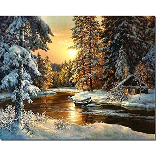Fuumuui Malen Nach Zahlen Erwachsene und Kinder Anfänger Gemälde inklusive Pinsel und Acrylfarben 40 x 50 cm - Landschaft, Hütte im Wald Fuumuui Malen Nach Zahlen Erwachsene und Kinder Anfänger Gemälde inklusive Pinsel und Acrylfarben 40 x 50 cm - Landschaft, Hütte im Wald von Fuumuui