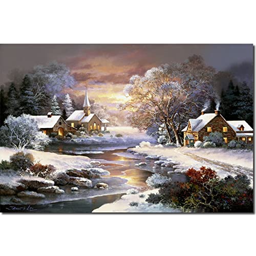 Fuumuui Malen Nach Zahlen Erwachsene und Kinder Anfänger Gemälde inklusive Pinsel und Acrylfarben 40 x 50 cm - Landschaft, Winterstadt Fuumuui Malen Nach Zahlen Erwachsene und Kinder Anfänger Gemälde inklusive Pinsel und Acrylfarben 40 x 50 cm - Landschaft, Winterstadt von Fuumuui