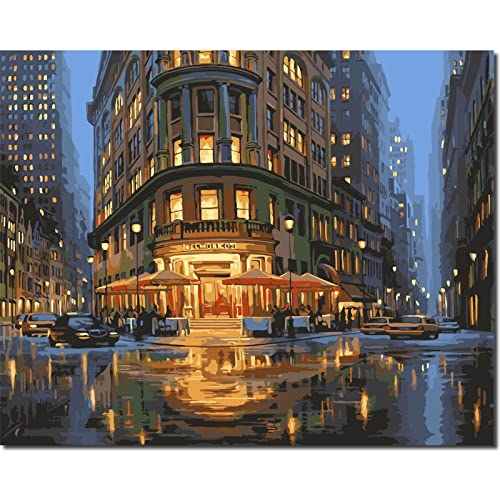 Fuumuui Malen Nach Zahlen Erwachsene und Kinder Anfänger Gemälde inklusive Pinsel und Acrylfarben 40 x 50 cm - New York, Delmonicos Fuumuui Malen Nach Zahlen Erwachsene und Kinder Anfänger Gemälde inklusive Pinsel und Acrylfarben 40 x 50 cm - New York, Delmonicos von Fuumuui