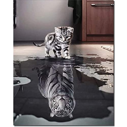 Fuumuui Malen Nach Zahlen Erwachsene und Kinder Anfänger Gemälde inklusive Pinsel und Acrylfarben 40 x 50 cm - Tiere, Katze und Tiger Fuumuui Malen Nach Zahlen Erwachsene und Kinder Anfänger Gemälde inklusive Pinsel und Acrylfarben 40 x 50 cm - Tiere, Katze und Tiger von Fuumuui