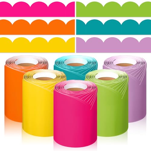 Fuutreo 6 Rollen Sommerfarbe Klassenzimmer Pinnwand Bordüre 60 m bunte gewellte Bordüre für Schulanfang, Kreidetafel, Whiteboard, Zuhause, Wand, Büro, Dekoration Fuutreo 6 Rollen Sommerfarbe Klassenzimmer Pinnwand Bordüre 60 m bunte gewellte Bordüre für Schulanfang, Kreidetafel, Whiteboard, Zuhause, Wand, Büro, Dekoration von Fuutreo