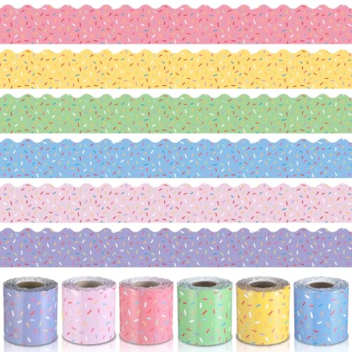 Fuutreo 60 m Donut-Pinnwand-Bordüre für Klassenzimmer, 6 Rollen, süßes Thema, bunte Streusel, für Schule, Zuhause und Büro, Eiscreme-Party-Dekoration, Kreidetafel-Dekoration Fuutreo 60 m Donut-Pinnwand-Bordüre für Klassenzimmer, 6 Rollen, süßes Thema, bunte Streusel, für Schule, Zuhause und Büro, Eiscreme-Party-Dekoration, Kreidetafel-Dekoration von Fuutreo