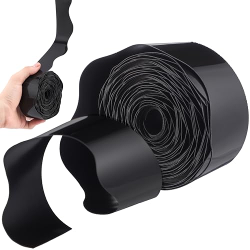 Fuutreo Magnetische Bordüre mit gewelltem Rand, 11 m, für Whiteboard, magnetische Pinnwand-Ränder, wiederverwendbar, gerollte Ränder, Verkleidung für Bürokreidetafel (einfarbig, schwarz) von Fuutreo