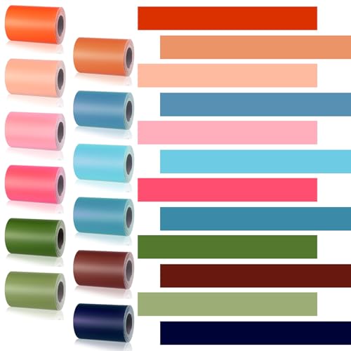 Fuutreo Pinnwand-Bordüre, gerade, gerollte Bordüre, Klassenzimmer, Pinnwand, Dekorationen für Schule, Whiteboard, Kork, Poster, Kreidetafel, Wand, 120 m, klassische Farbe, 12 Rollen von Fuutreo