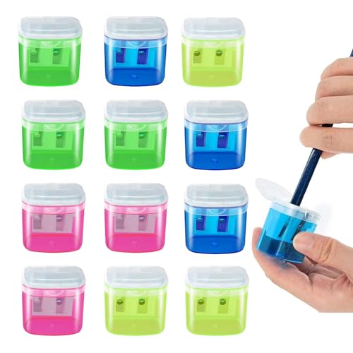Fuuxtci Manueller Bleistiftspitzer | Tragbarer Manueller Zweibohrungen Bleistiftspitzer,12 Stück Schreibwaren Set Mit Späneauffangbehälter Für Schüler Kinder Erwachsene Fuuxtci Manueller Bleistiftspitzer | Tragbarer Manueller Zweibohrungen Bleistiftspitzer,12 Stück Schreibwaren Set Mit Späneauffangbehälter Für Schüler Kinder Erwachsene von Fuuxtci