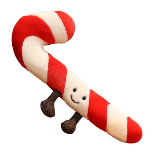 Fuuxtci Plüsch Zuckerstange, Festtagsdekoration Kissen Deko Weihnachtsdekoration, Weihnachts Plüschtier 30 cm für Kinderzimmer Wohnzimmer Auto Flugzeug Partydekoration von Fuuxtci