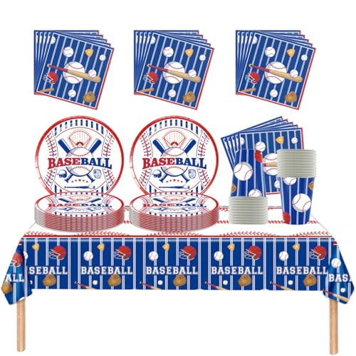 Fuwraixis Baseball Partygeschirr 61 Stück Softball Kinder Geburtstag Geschirr Sport Thema Party Dekorationen Pappteller Set Groß für Jubiläen und Sportparty Fuwraixis Baseball Partygeschirr 61 Stück Softball Kinder Geburtstag Geschirr Sport Thema Party Dekorationen Pappteller Set Groß für Jubiläen und Sportparty von Fuwraixis