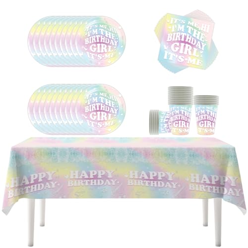 Fuwraixis Rosa Sängerin Partygeschirr, Kindergeburtstag Party Dekoration Set, 20 7-Zoll-Teller 20 Tassen 20 Servietten 1 Tischtuch, geeignet für Taufe eines Säuglings, Familientreffen Fuwraixis Rosa Sängerin Partygeschirr, Kindergeburtstag Party Dekoration Set, 20 7-Zoll-Teller 20 Tassen 20 Servietten 1 Tischtuch, geeignet für Taufe eines Säuglings, Familientreffen von Fuwraixis
