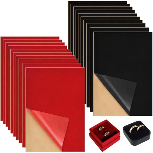FuxFuis 20 Stück Filzstoff Selbstklebend Selbstklebender Samtstoff Dauerhaft Samt Filzstoff Schwarz Rot Samt Selbstklebend Bastelfilz Selbstklebender Filz für Möbelverkleidungen, Bastelarbeiten FuxFuis 20 Stück Filzstoff Selbstklebend Selbstklebender Samtstoff Dauerhaft Samt Filzstoff Schwarz Rot Samt Selbstklebend Bastelfilz Selbstklebender Filz für Möbelverkleidungen, Bastelarbeiten von FuxFuis