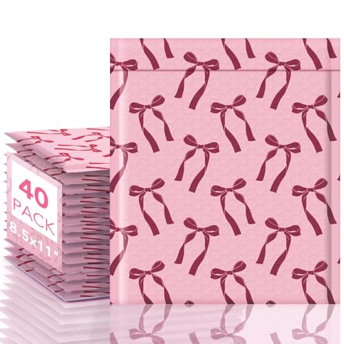Fuxury Luftpolster-Versandtaschen, 21,6 x 27,9 cm, starke Haftung, dicke Versandtaschen, dicke Versandtaschen, dicke Versandtaschen, 21,6 x 27,9 cm, Rosa, 40 Stück Fuxury Luftpolster-Versandtaschen, 21,6 x 27,9 cm, starke Haftung, dicke Versandtaschen, dicke Versandtaschen, dicke Versandtaschen, 21,6 x 27,9 cm, Rosa, 40 Stück von Fuxury