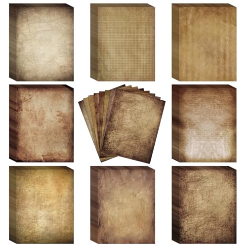 Fuyoooo 120 Blatt Vintage Briefpapier Alter Look Dekorative Drucker Schreibwaren Blätter Briefgröße 21,6 x 27,9 cm Doppelseitiges Pergamentpapier zum Drucken Druckerfreundlich für Einladungen, Briefe Fuyoooo 120 Blatt Vintage Briefpapier Alter Look Dekorative Drucker Schreibwaren Blätter Briefgröße 21,6 x 27,9 cm Doppelseitiges Pergamentpapier zum Drucken Druckerfreundlich für Einladungen, Briefe von Fuyoooo