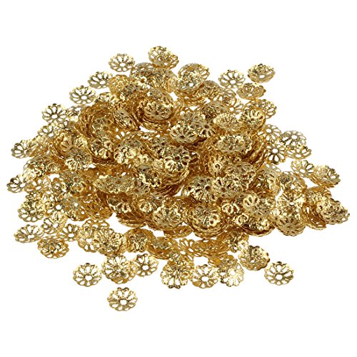 Fuzzbat 500 Stück 6Mm Gold Ton Perlenkappen Für Schmuck Machen von Fuzzbat