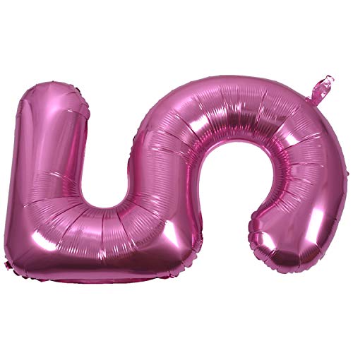 Fvoagaou 40 Stellige Zahl Folienballons Heliumballon Aufblasbarer Ballon Ehe Hochzeitstag Partei Rosa 5 von Fvoagaou