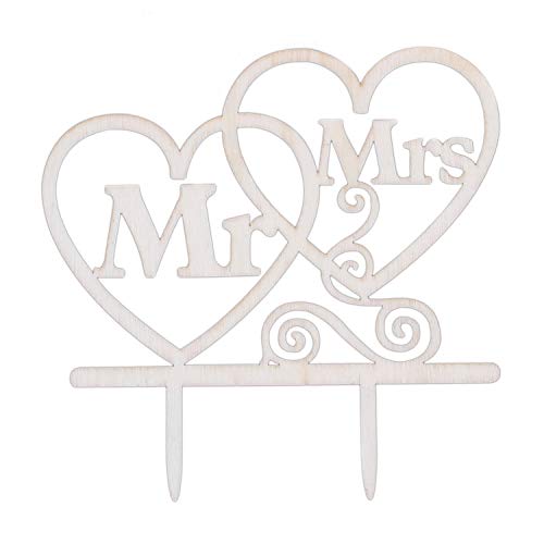 Fvoagaou Rustikaler Hochzeitstortenaufsatz – "Mr und Mrs"-Stil 38 von Fvoagaou