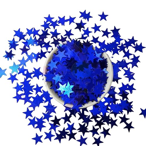 20 g Konfetti, blauer Glitzerstern-Tischkonfetti, Metallic-Foliensterne zum Nähen von Kleidern, Bühnendekorationen 20 g Konfetti, blauer Glitzerstern-Tischkonfetti, Metallic-Foliensterne zum Nähen von Kleidern, Bühnendekorationen von Fxionicon