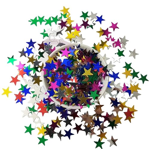 20 g Konfetti, gemischte Farben, Glitzerstern-Tischkonfetti, Metallic-Foliensterne zum Nähen von Kleidern, Bühnendekorationen 20 g Konfetti, gemischte Farben, Glitzerstern-Tischkonfetti, Metallic-Foliensterne zum Nähen von Kleidern, Bühnendekorationen von Fxionicon