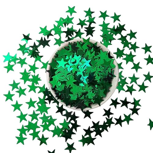 20 g Konfetti, grüner Glitzerstern, Tischkonfetti, Metallic-Foliensterne zum Nähen von Kleidern, Bühnendekorationen 20 g Konfetti, grüner Glitzerstern, Tischkonfetti, Metallic-Foliensterne zum Nähen von Kleidern, Bühnendekorationen von Fxionicon