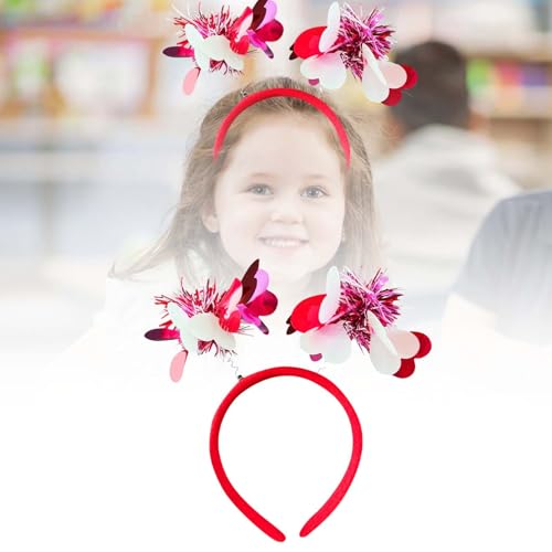 Accessoires Herz-Stirnband zum Valentinstag, süßes und festliches Haar-Accessoire für Paare und Feiern (Red, 22x12cm) von Fycakly