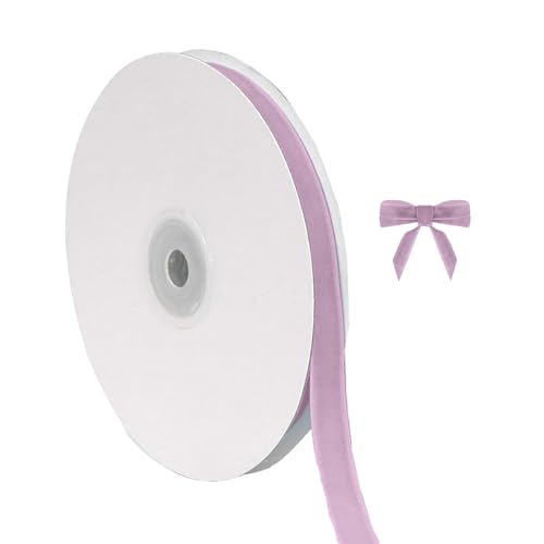 Accessoires Weihnachtliches Samtband zum Verpacken von Christbaumschmuck, 3/8 Zoll breit, insgesamt 10 Yards dünner Stoff für Hochzeitseinladungen (G, 914x1cm) von Fycakly