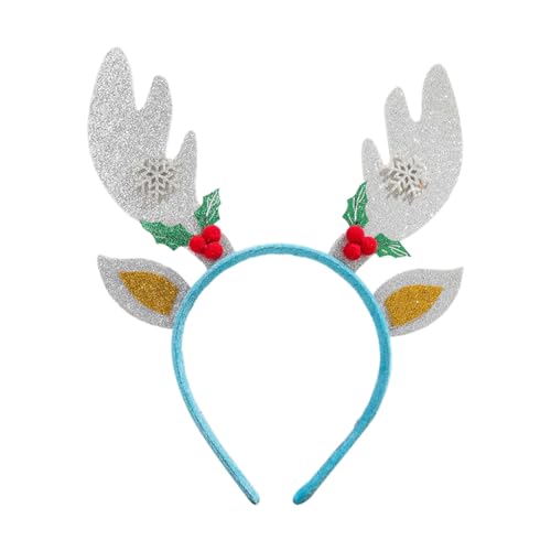 Accessoires Weihnachtsstirnband, Weihnachts-Renbeers-Kopfbedeckung, Weihnachtsbaum-Stirnbänder, Haar-Accessoires für Frauen Mädchen (Grey, 19x25cm) von Fycakly