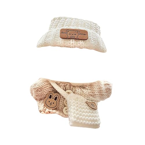 Fycakly 17 cm Anhängerkleidung, modisches und trendiges Mart-Puppenkleidungszubehör (Kleidung für Puppe Nicht im Lieferumfang enthalten) ​​ Interaktive Babypuppen​​ (Beige, 5cm) von Fycakly