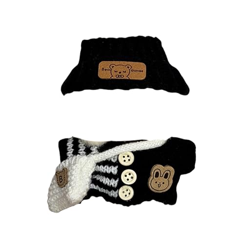 Fycakly 17 cm Anhängerkleidung, modisches und trendiges Mart-Puppenkleidungszubehör (Kleidung für Puppe Nicht im Lieferumfang enthalten) ​​ Lernpuppen Kinder​​ (Black, 5cm) von Fycakly