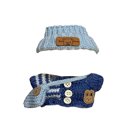 Fycakly 17 cm Anhängerkleidung, modisches und trendiges Mart-Puppenkleidungszubehör (Kleidung für Puppe Nicht im Lieferumfang enthalten) ​​ Puppenwagen Zubehör​​ (Light Blue, 5cm) von Fycakly