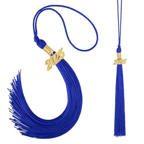 Fycakly Abschlussquaste für Party Dekorative Doktorandenkappe Ornament Abschlusskappe Zubehör Polyestermaterial 40 cm Länge für Feiern Kristalle Zum AufhäNgen (Blue, One Size) von Fycakly