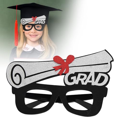 Fycakly Accessoires Urkomische Augapfelbrille für die Klasse von 2025. Perfekter Scherzartikel für Highschool- und College-Studenten. Party- und Fotoautomaten-Requisiten. (Black, 12x18.5cm) von Fycakly