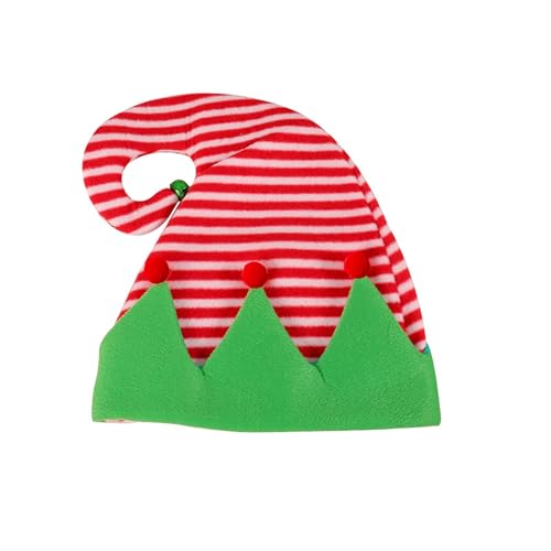 Fycakly Accessoires Weihnachtsmütze, Weihnachtsdekoration, Hut mit Streifennähten, Hutornament, geeignet für Weihnachtsfamilienfeiern und Partys (B, 30X36cm) von Fycakly