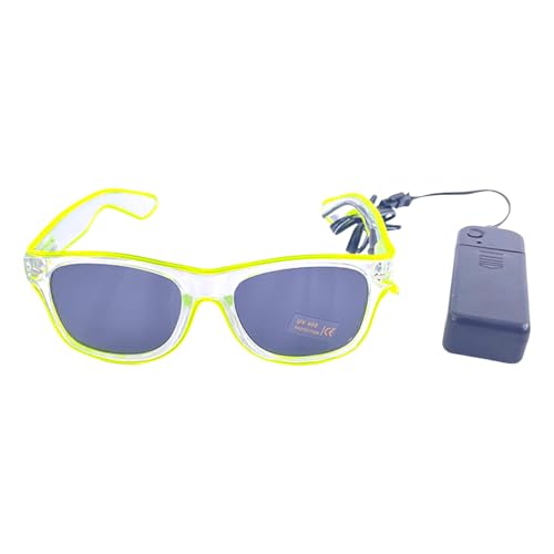 Fycakly Hochzeit Party Zubehör LED Leucht Gläser Persönlichkeit Dance Dekoration Bar Disco Party Requisiten (Yellow, One Size) von Fycakly