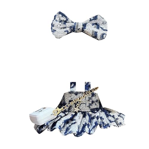 Fycakly Kleidung für Labu (Keine Puppe) Handgefertigte Kleidung für Labu-Puppen | Verstellbare Outfits 15/17 cm große Sammlerstücke | Stilvolle Mode den Urlaub ​​ Puppen (Navy, 10x10x1 cm) von Fycakly
