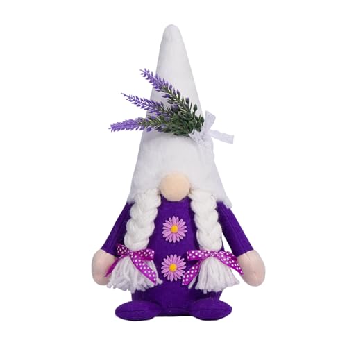 Fycakly Lila GNOME Puppe GNOME Puppe Nette Tischdekoration Schreibtischdekoration (B, 31cm) von Fycakly