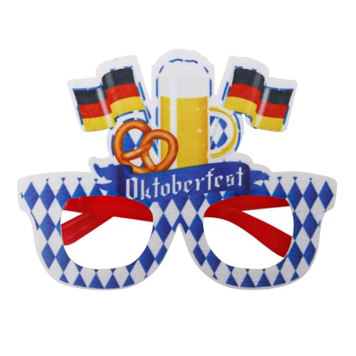 Fycakly Mode Oktoberfest Brille Sommer Stil Oktober Party PROM Dekorative Prop Brille ​​ Oktoberfest Shirt Damen​​ (Black, M) von Fycakly