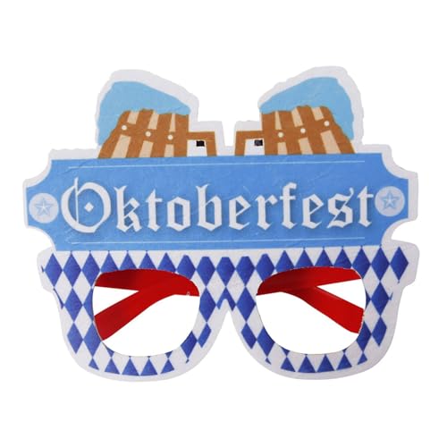 Fycakly Mode Oktoberfest Brille Sommer Stil Oktober Party PROM Dekorative Prop Brille ​​ Oktoberfest Shirt Damen​​ (Blue, M) von Fycakly