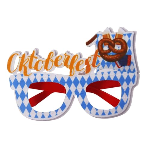 Fycakly Mode Oktoberfest Brille Sommer Stil Oktober Party PROM Dekorative Prop Brille ​​ Oktoberfest Shirt Damen​​ (Light Blue, M) von Fycakly