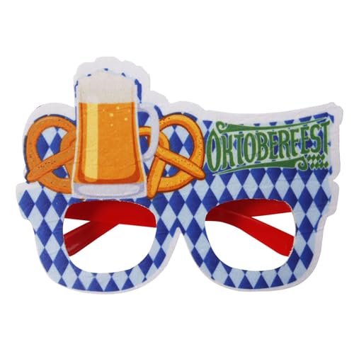 Fycakly Mode Oktoberfest Brille Sommer Stil Oktober Party PROM Dekorative Prop Brille ​​ Oktoberfest Shirt Damen​​ (Red, M) von Fycakly