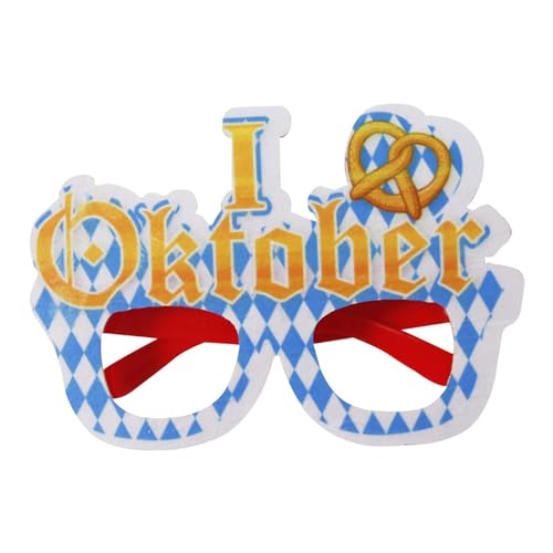 Fycakly Mode Oktoberfest Brille Sommer Stil Oktober Party PROM Dekorative Prop Brille ​​ Oktoberfest Shirt Damen​​ (Yellow, M) von Fycakly