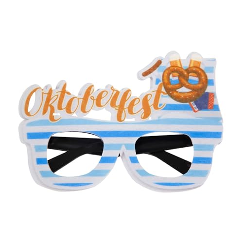 Fycakly Mode Oktoberfest Brille Sommer Stil Oktober Party PROM Dekorative Prop Brille ​​ Trachtenbluse Damen Modern​ (Blue, M) von Fycakly