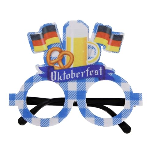 Fycakly Mode Oktoberfest Brille Sommer Stil Oktober Party PROM Dekorative Prop Brille ​​ Trachtenbluse Damen Modern​ (Sky Blue, M) von Fycakly