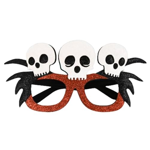 Fycakly Party Accessoires Halloween- und Kürbisparty-Dekorationen mit Fledermausbrillen und Rahmen für Feiern (White, 20.3x9.6cm) von Fycakly